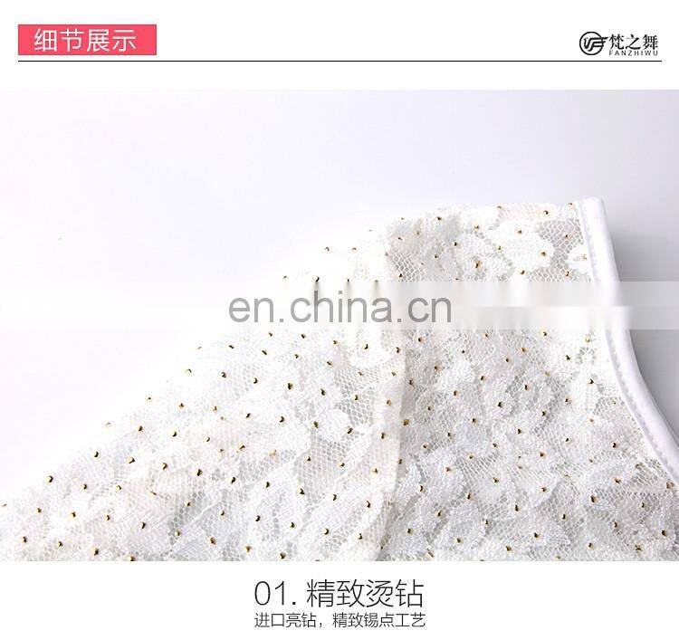 T-5146 France best sales newest Sexy lace hot drill belly dance top and skirt set