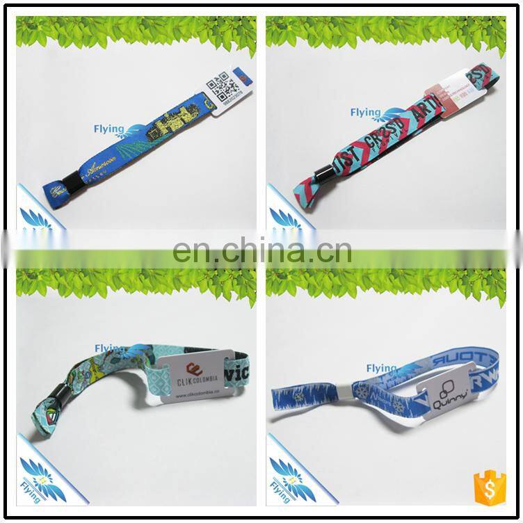 Bulk Wristbands Idea - Custom Fabric Woven Cloth Wristbands with Slider Lock for Events