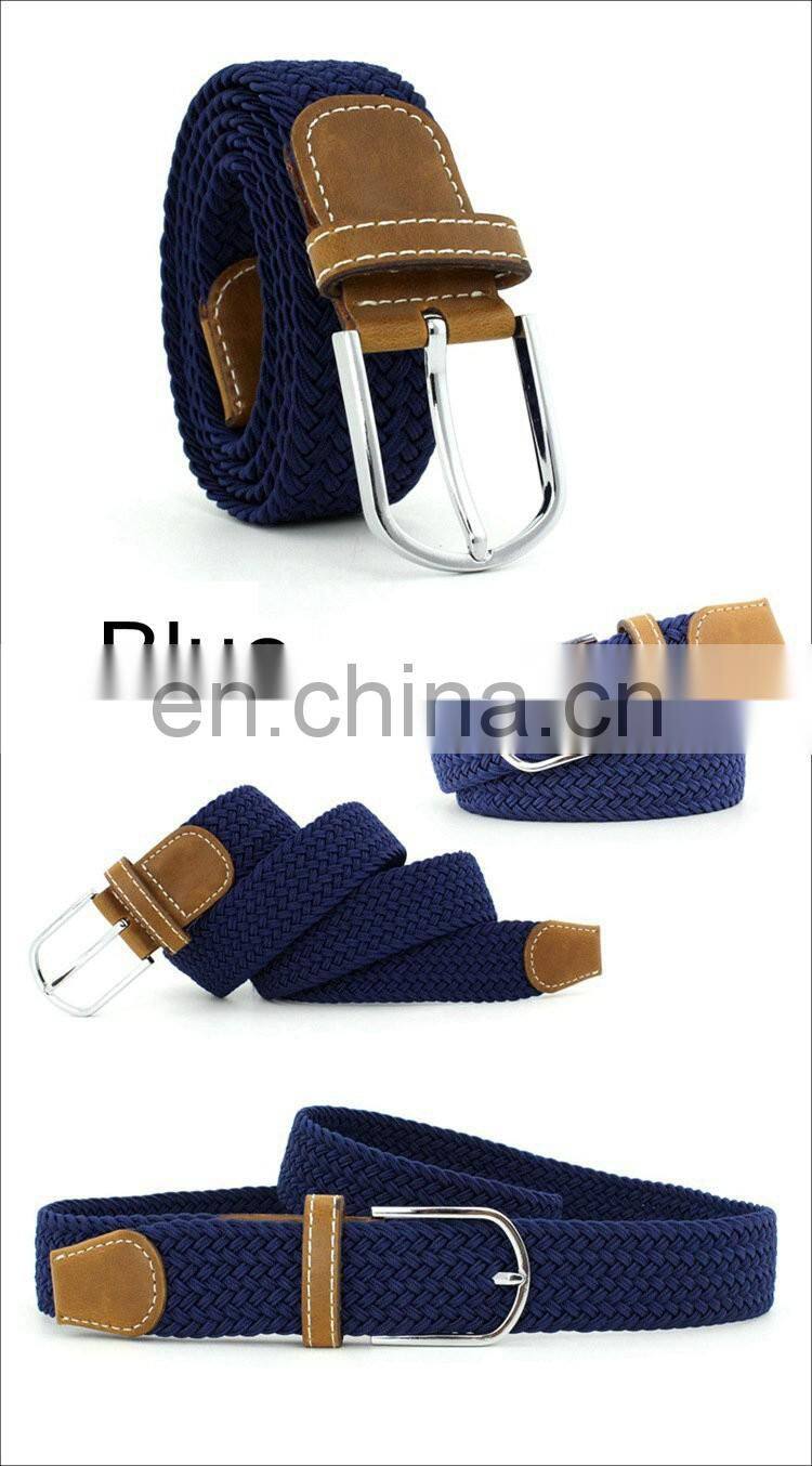 Yiwu in stock creamy white good quality woven waist elastic belt factory