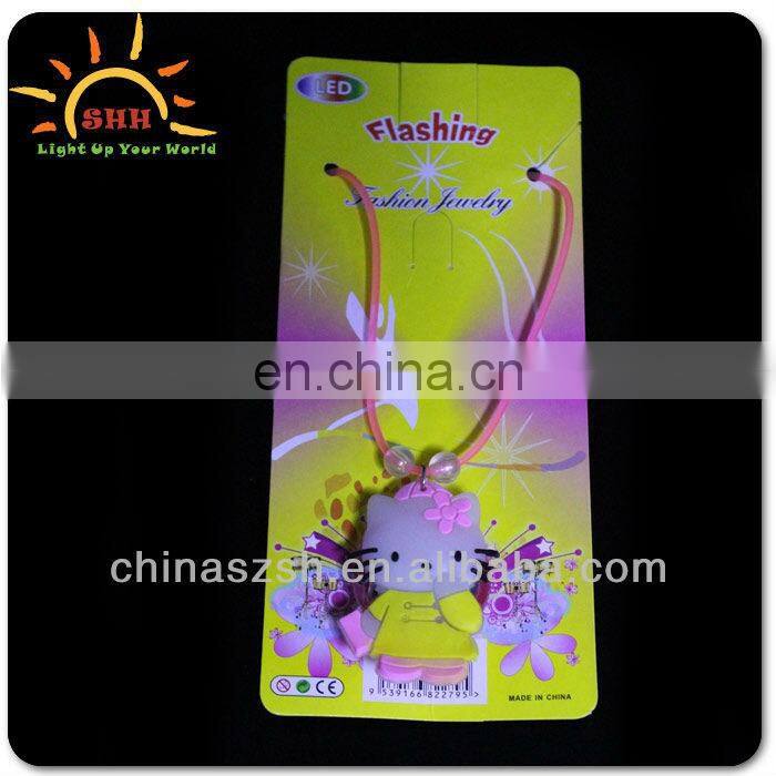 Silica gel light up flashing lovely necklace with bright LED for all party