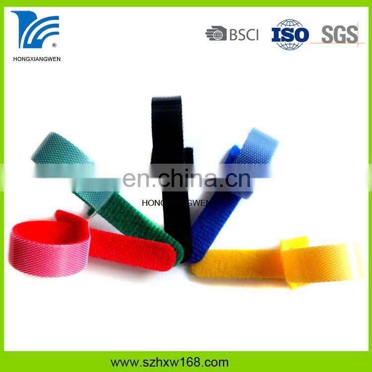 Flexible garment industry hook and loop cable ties