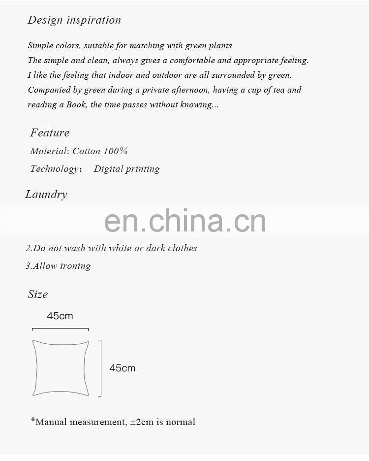 RAWHOUSE cotton canvas pillow cover 45 * 45 cm decorative cushion covers