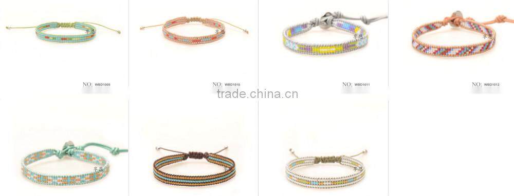 Purple & black leather simple design bracelet for girls string bracelet XE09-0095