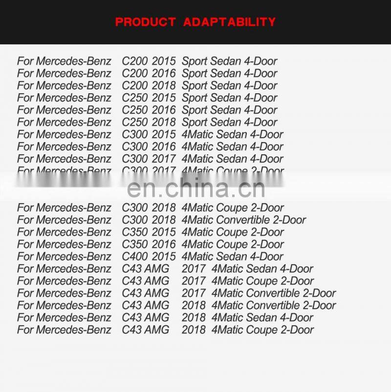 Carbon Fiber Front Bumper Air Vents Trim Mesh Grill Frame for Mercedes Benz W205 C63 AMG C180 C200 C Class 2015-2018