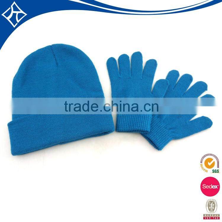 wholesale winter pom hat and glove set adult