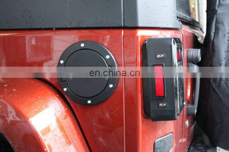 New style Black Tank cover for Jeep wrangler JK tanks cap gas cover with logo for Jeep Wrangler 2007-2017