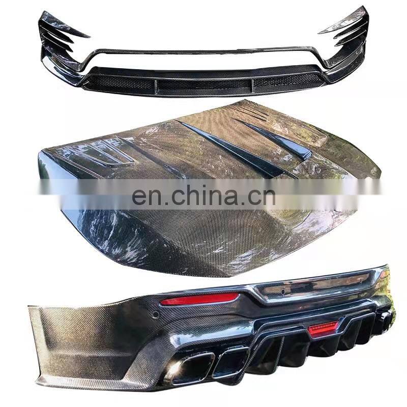 Runde Carbon Fiber For Mercedes-Benz GLB X247 Body Kit Front Lip Rear Lip Hood Cover Grille Exhaust Wind Knife Mirror Shell