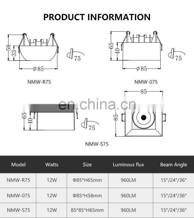 Trending Manufacturer Anti Glare Housing Office Down Lamp Ceiling COB 12Watt LED Spotlight