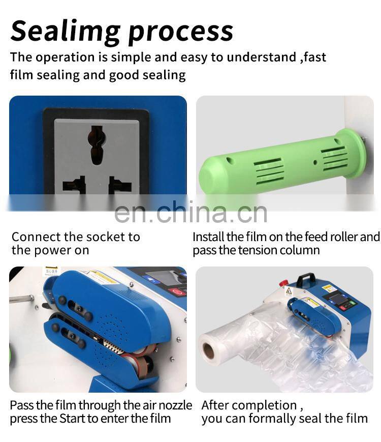 Easy Operation Plastic Film 18M/Min Industrial Air Bubble Filling Cushion Protective Packaging Pillow Making Foam Machine