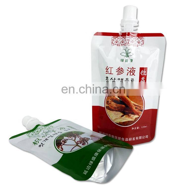 custom print energy drinks stand up bag health drinks juice aluminum foil small retort spout pouch 120ml 150ml 180ml