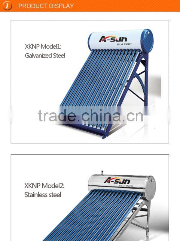 4Solar water heater system vaccum tube solar water heater compact solar water heater