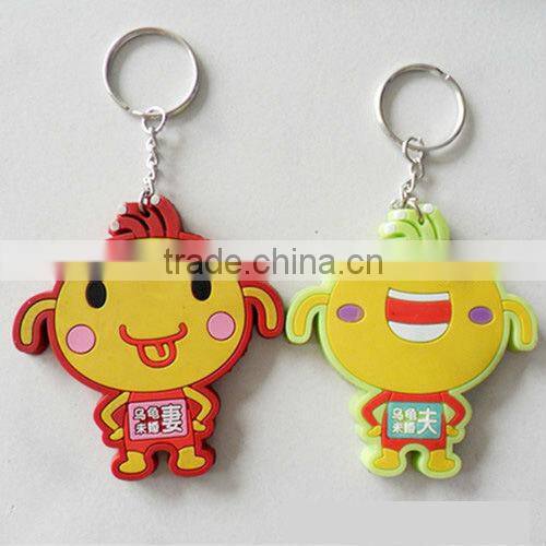 Soft PVC keychain, promotional keychain, 2D/ 3D custom key chain