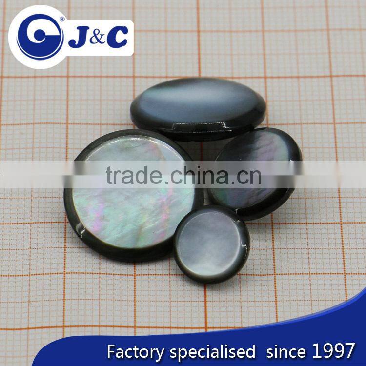 2015 cheap Dying, spraying, electroplate, laser logo ,printing,Resin doming black mother of pearl shell button