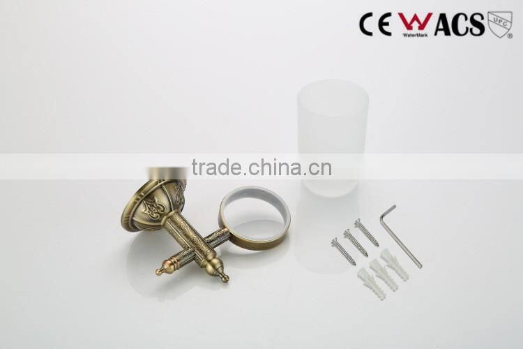 Antique Brass Bathroom Accessories Tumbler & Holder