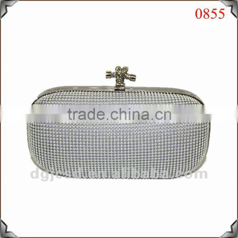 ladies best choice metal frame mesh ball shell evening bag