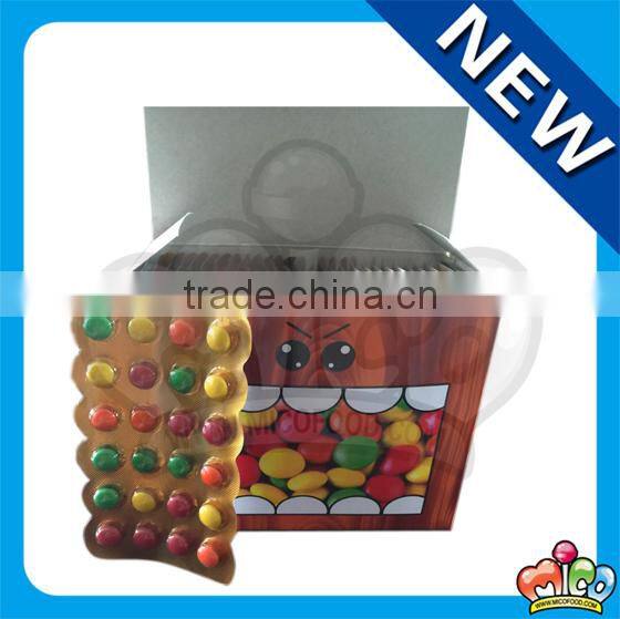 fruit chocolate bean tablet candy