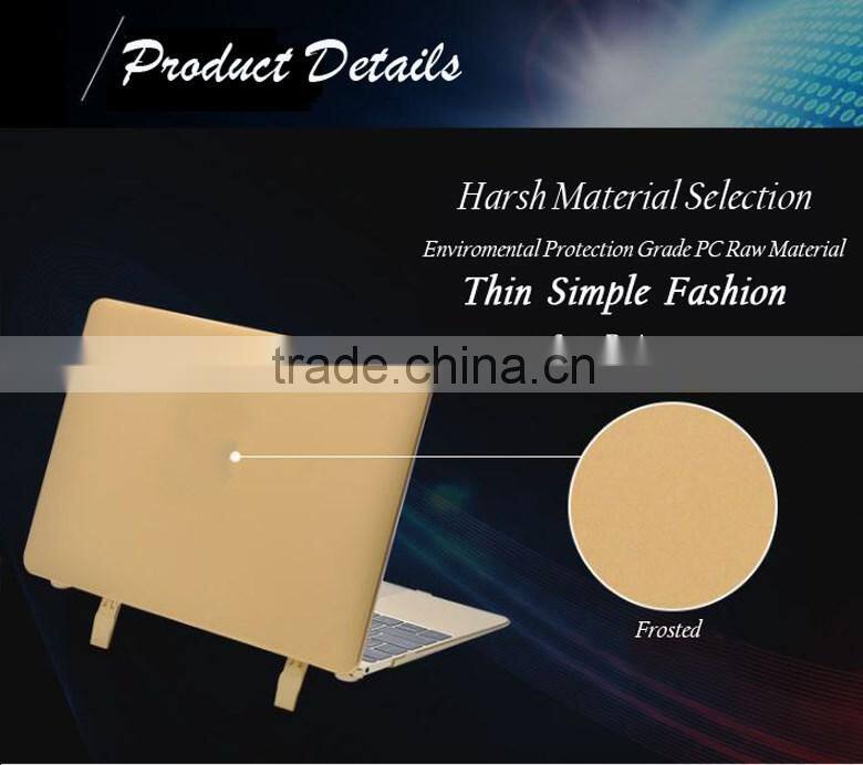 Slim Matte Laptop Cover Case with Fold Kickstand for Macbook Pro 13 inch