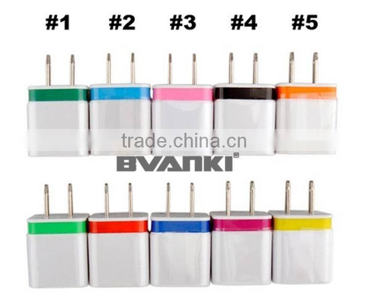 5V 2.1/1A USA Plug AC Travel Dual USB Wall Charger For iPhone 6 5 For iPad For Samsung Galaxy S6 S5 S4 Mobile Phones Adapter