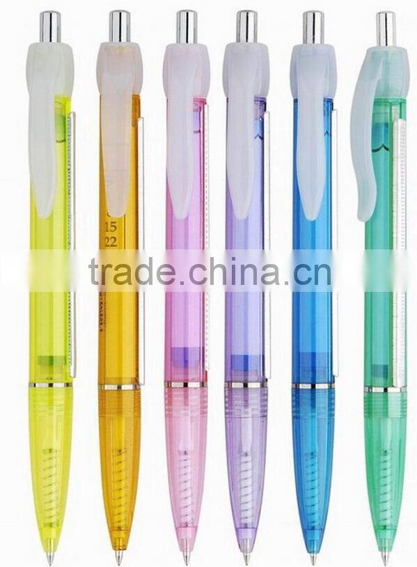 2014 New design advertising promotional plastic colorful ball pen