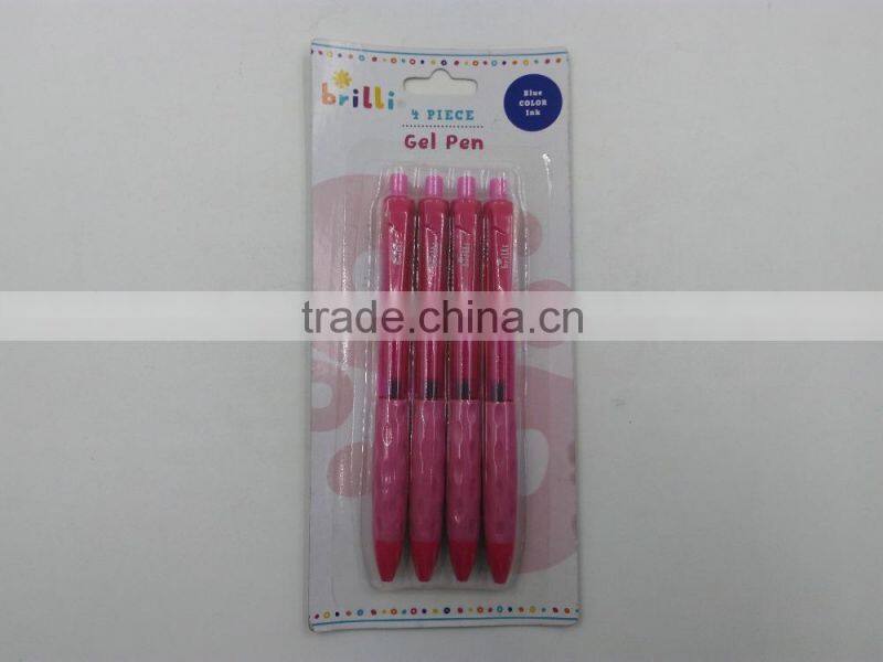 promotional gel pen platic school retractable pen