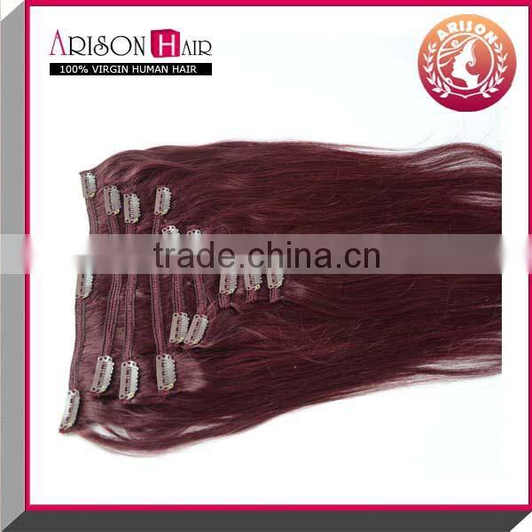 Top sale 100% virgin Brazilian curly hair clip in for naturally curly hair