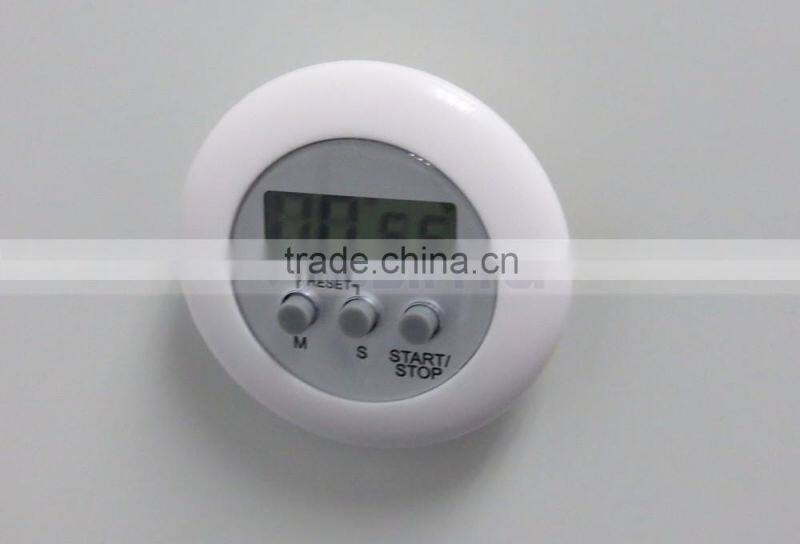 2.5 Inch 4 Digit Minute/Second LCD Round Refrigerator Countdown Timer