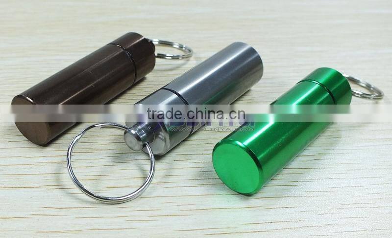 10ml/15ml/20ml 7 Color Option Smooth Oxidation Surface Mini Size Pill Storage Alloy Vial