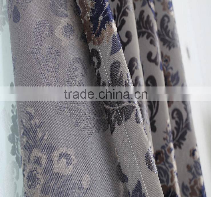 The simplicity of modern printing jacquard velvet curtain Mayang ion