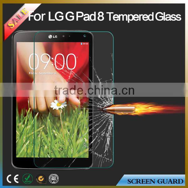 Axidi quality guaranteed tempered glass screen protector film for LG G pad 8