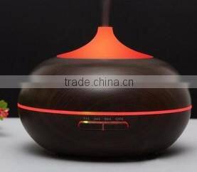 300ml Aroma Essential Oil Diffuser,Amazon Wood Grain Ultrasonic Cool Mist Whisper-Quiet Humidifier with Color LED Lights