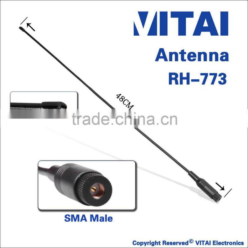 VITAI RH-773 144/430MHz 10W 2.15dBi SMA/BNC Connector 40/48cm Handheld Radio Antenna