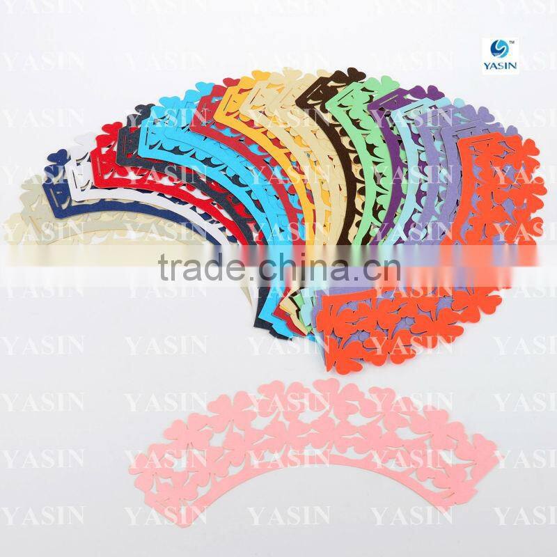 Four-leaf Clover Blessing Represented Laser Cupcake Wrapper