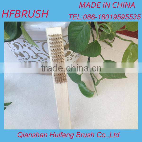 Copper wire wooden handle brush