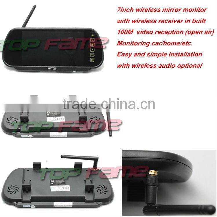 RV-700WS-1 7inch car wireless reversing camera with rearview mirror & CCD/CMOS camera