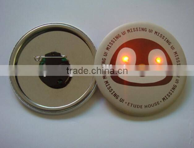 commercial light led flashing lapel pins give away badge gifts
