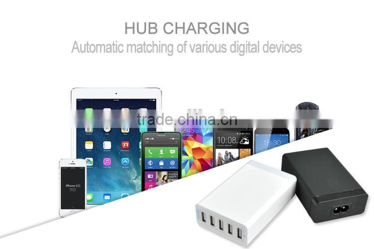 Multi function 5 port usb hub charger
