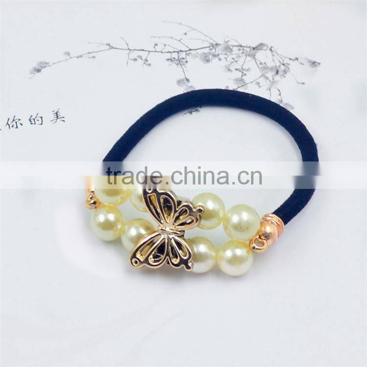 Elegant Women Hair Accessories Charm Pearl Rubber Bands Headwear Girls Elastic Hair bands