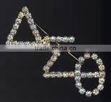 2016 vnistar DST rhinestone brooch fun letter lapel made of alloy cheap high quality wholesale