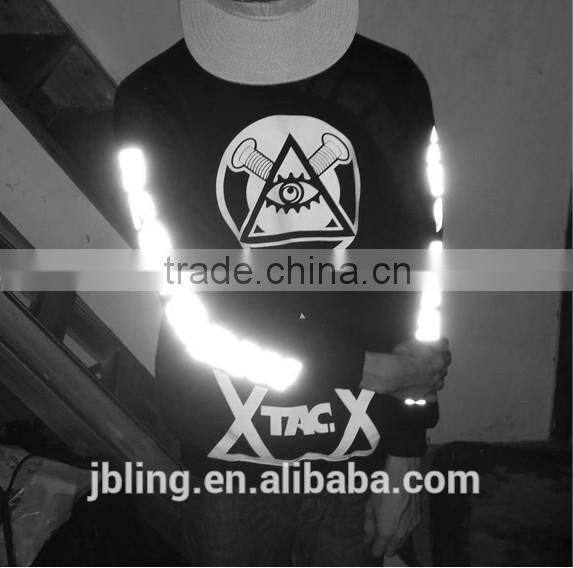 custom 3m relective pentagram sweatshirt