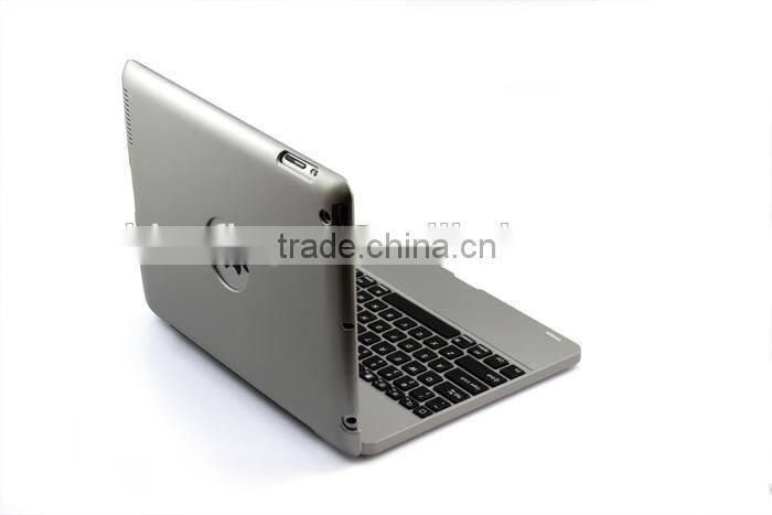 Power bank wireless Bluetooth keyboard case for iPad234 with 4000mah battery,rechargable folio calmshell Bluetooth keyboard