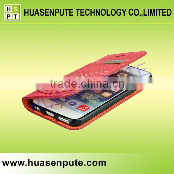 Attractive Jeans Patt Book Wallet Flip Leather Case Card Cover For Apple iPhone 6