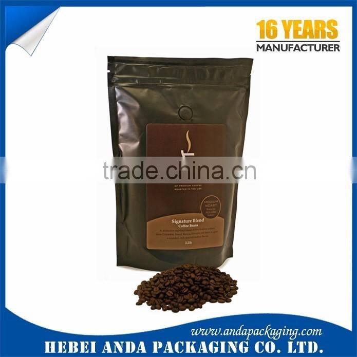 2016 Hot Sale Plastic Bag for Roasted Coffee Packaging