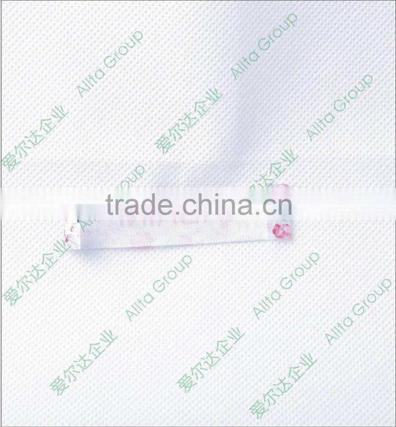 Custom colorful printed satin label for clothing