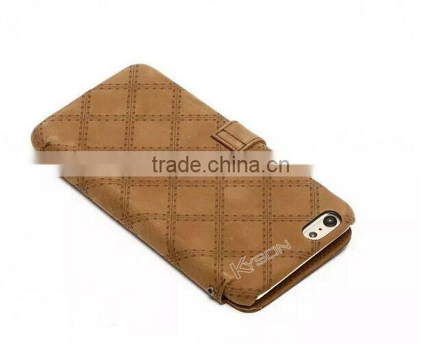 Handmade genuine real leather man business case for iphone 6 plus