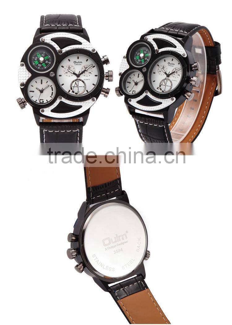 oulm compass watch, unisex wristwatch, multifunction wrist watch