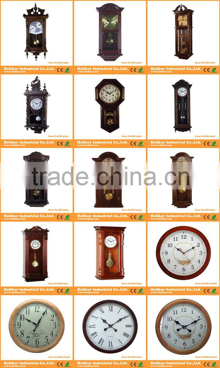 Double faces floor stand up clock for home decor