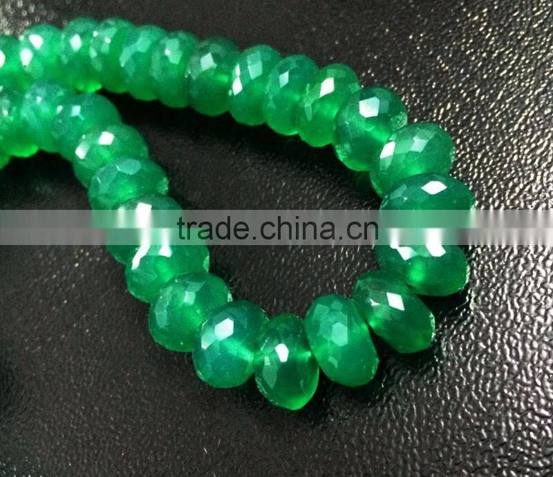 SEMI PRECIOUS NATURAL AMAZONITE 7MM-8MM FACETED LOOSE BEADS RONDELLE BEADS, AMAZONITE BEADS