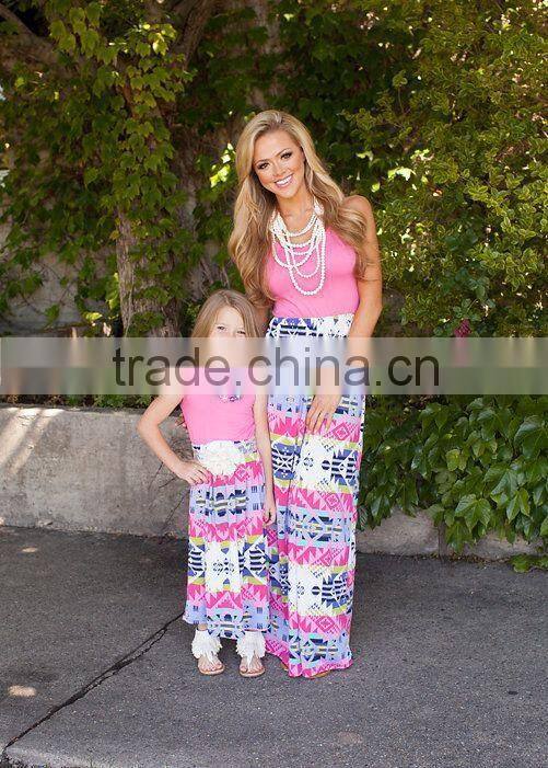 Mom and baby simple dresses for girls, fancy dresses for girls, hot sale item baby clothes wholesale