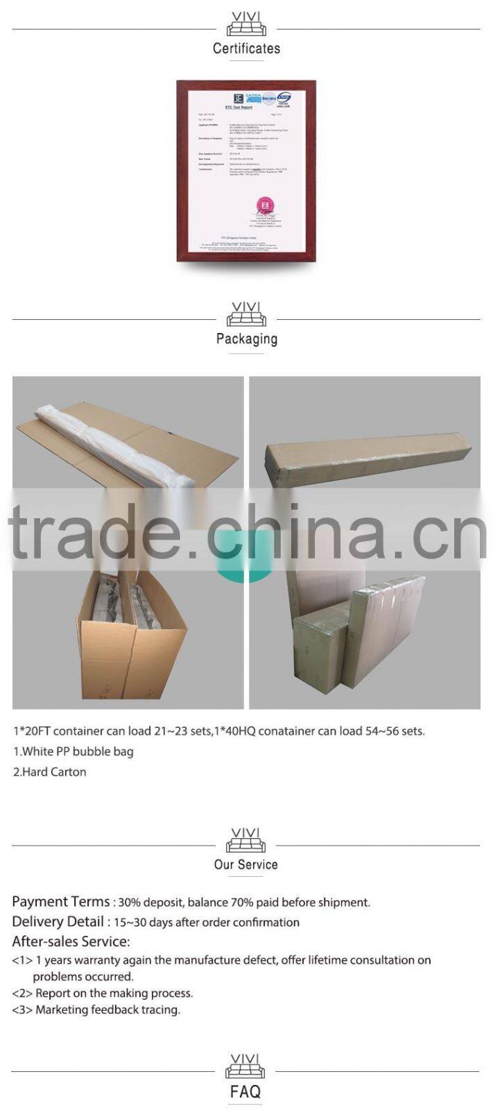 2016 King size B843 stylish leather bed with TV in footboard