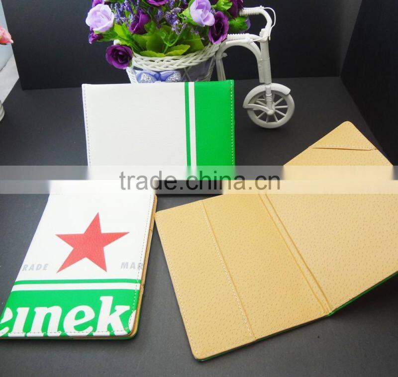 3 colors logo printed famous branded leather passport cover